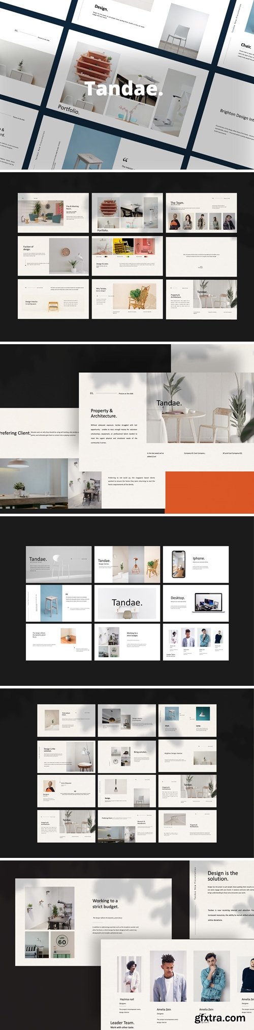 Tandae Minimal Creative Powerpoint, Keynote and Google Slides Templates