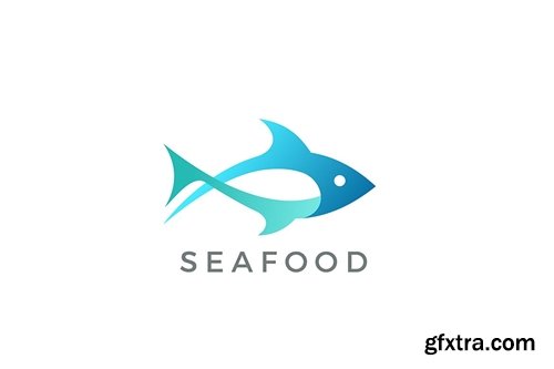 Tuna Fish Seafood Logo