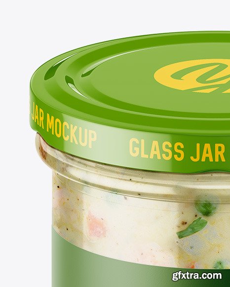 Glass Jam Jar With Screw Lid Mockup 48269