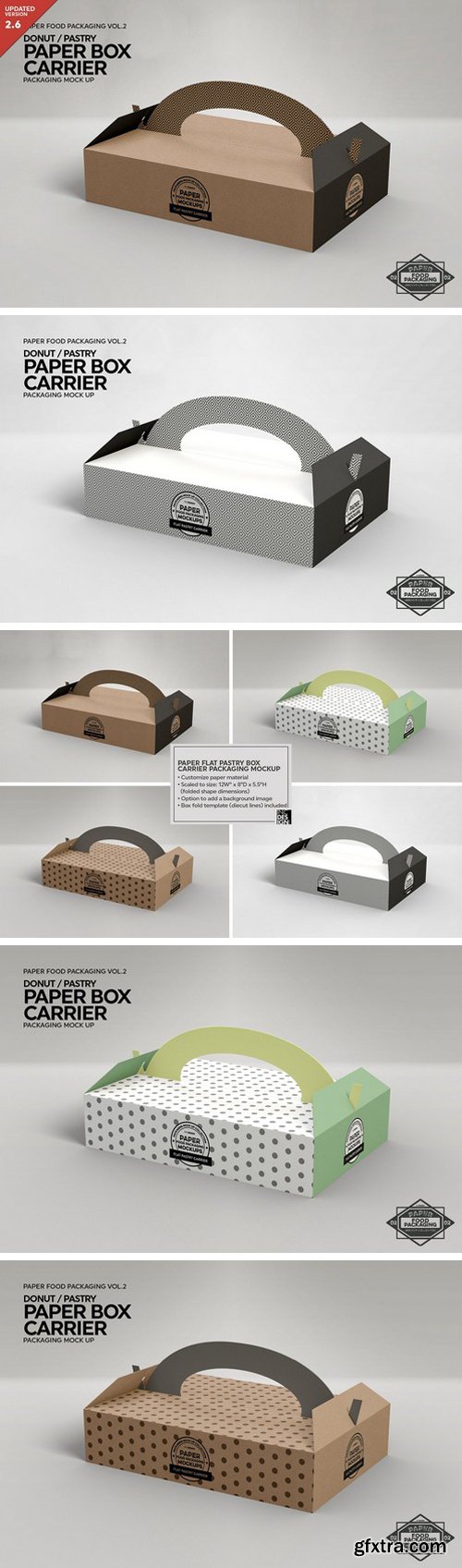 CM - Pastry Donut Box Carrier Mockup 1018295