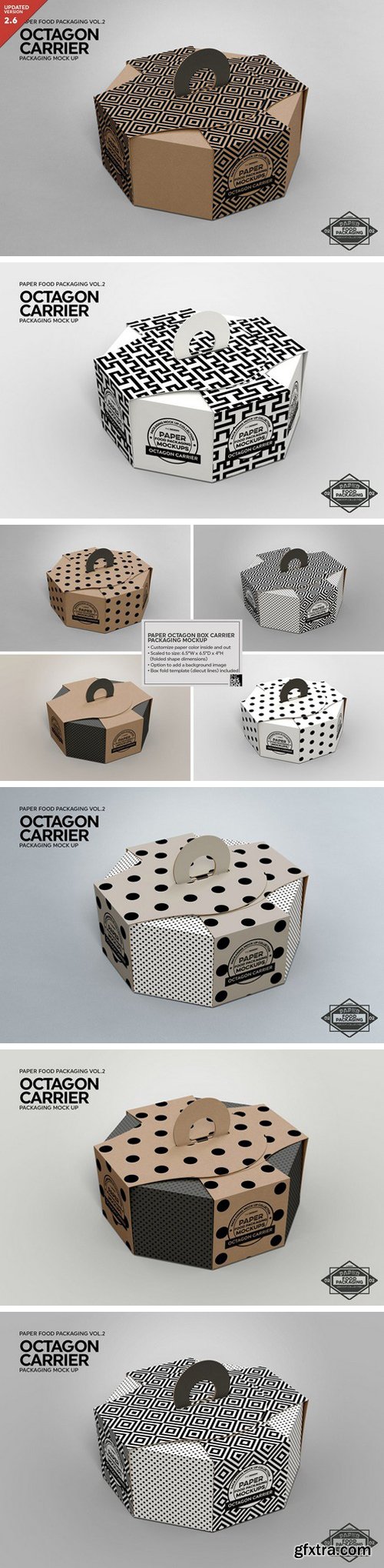 CM - Octagon Box Carrier Packaging Mockup 1018302