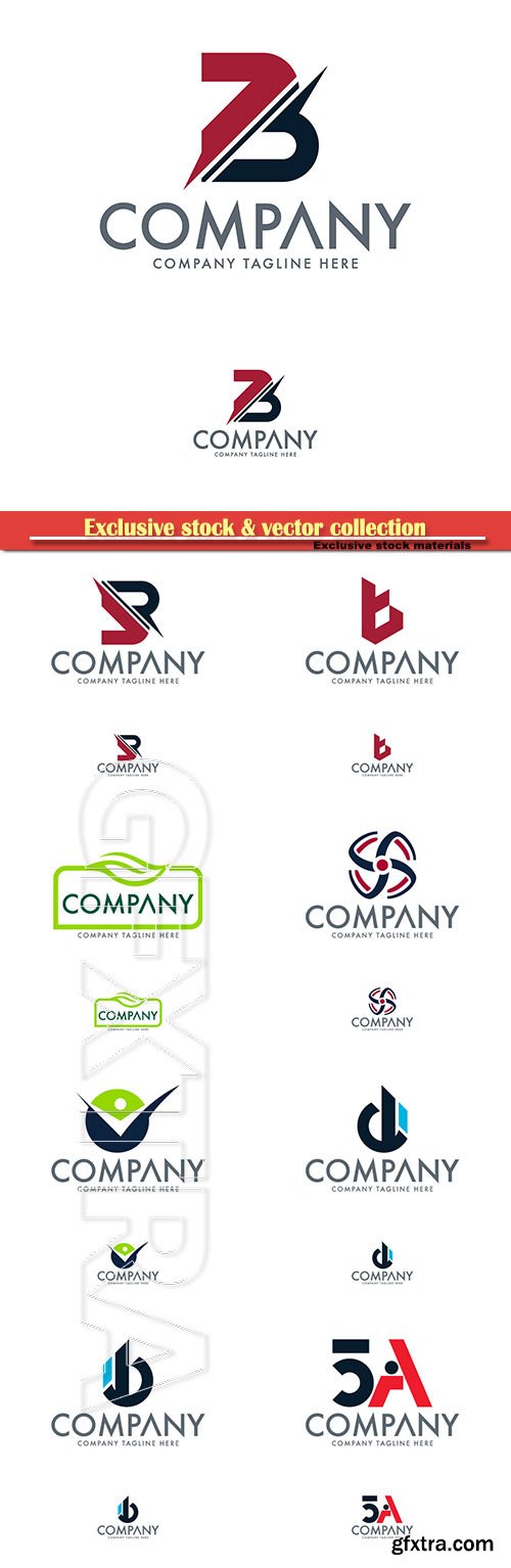 Logo vector template business set # 66