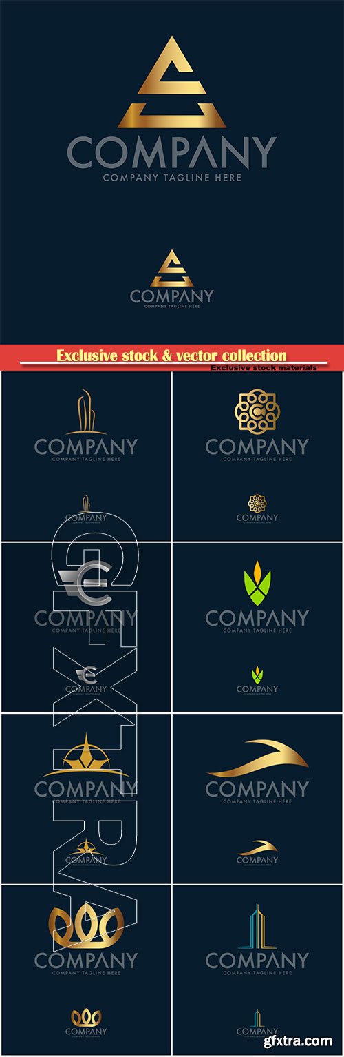 Logo vector template business set # 67