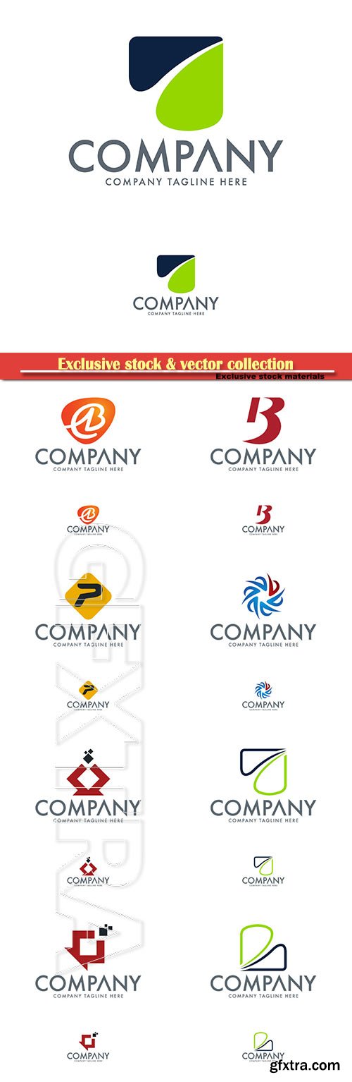 Logo vector template business set # 65