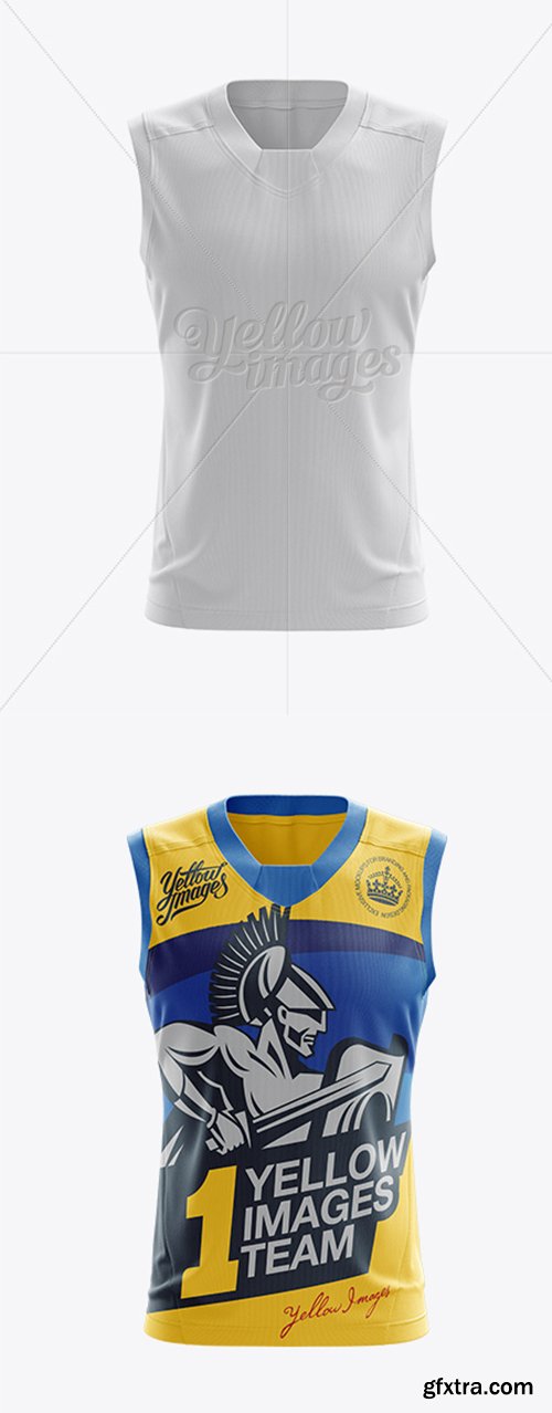 Aussie Rules Jersey Mockup - Front View 11230