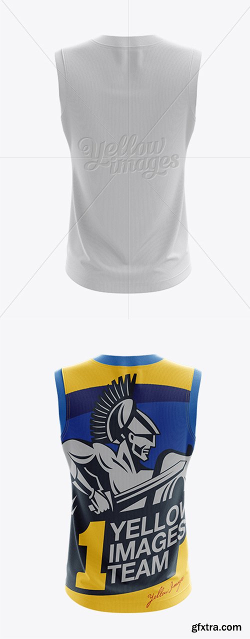 Aussie Rules Jersey Mockup - Back View 11231