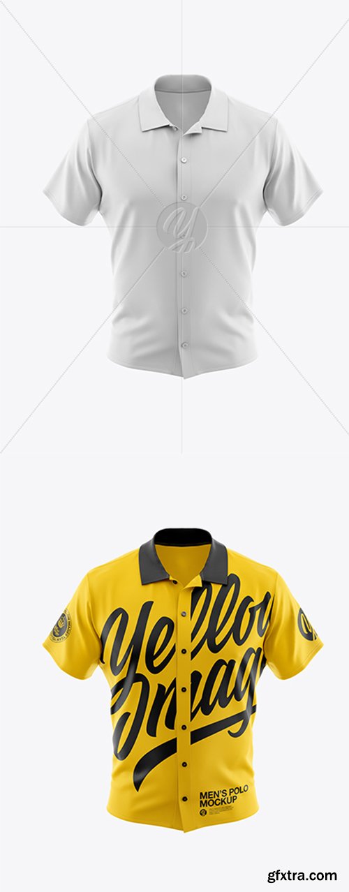 Men’s Polo Shirt Mockup (Front View) 22620