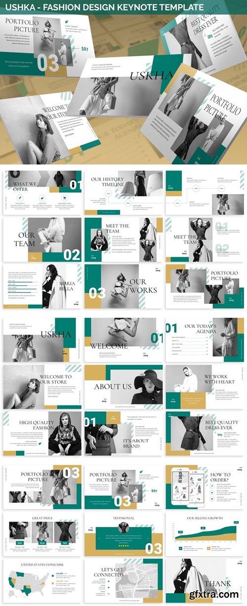 Ushka - Fashion Design Keynote Template