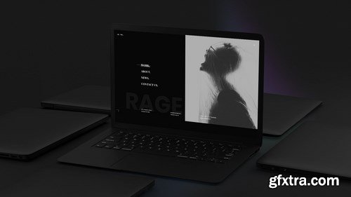 Black Laptop Mockup