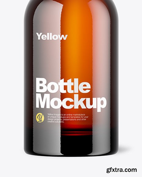 Amber Bottle Mockup 48414