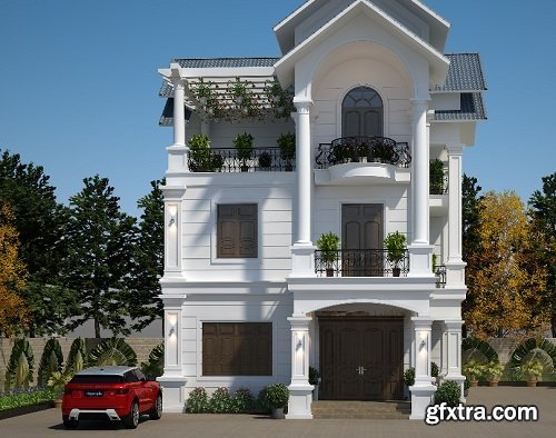 Villa Exterior Scene 04