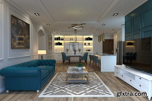 Interior Apartment Scene Sketchup By Duy An