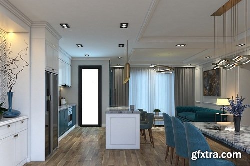 Interior Apartment Scene Sketchup By Duy An