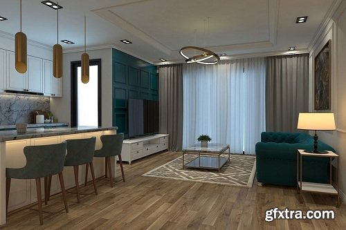 Interior Apartment Scene Sketchup By Duy An