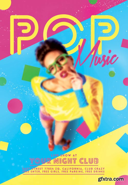 Pop music - Premium flyer psd template