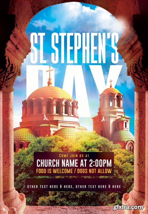 St stephens day - Premium flyer psd template