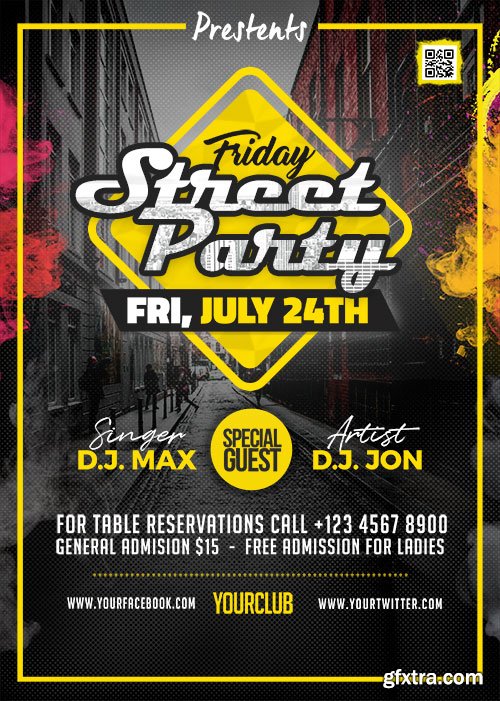 Street Party Flyer PSD Template