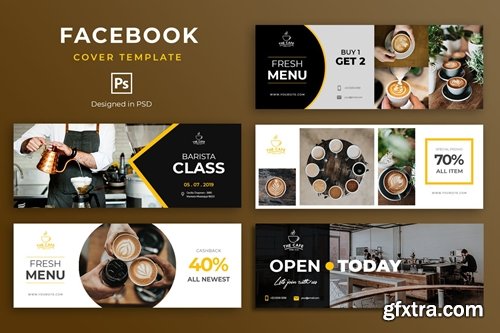 Coffee Facebook Cover Template