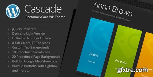 ThemeForest - Cascade v7.9 - Personal vCard WordPress Theme - 1763945