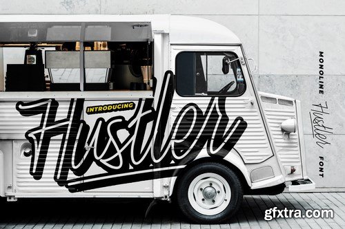 Hustler - Monoline Font