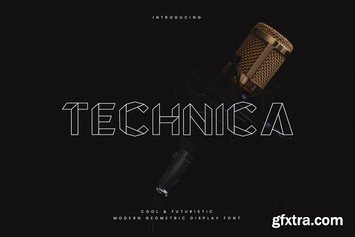 Technica - Modern Geometric Display Font