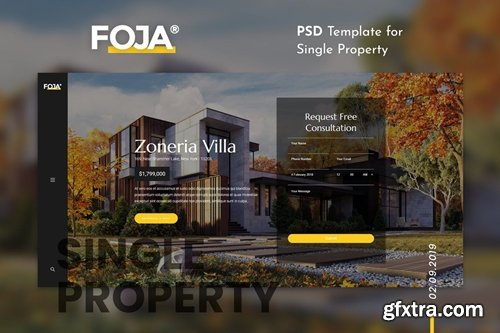 Foja | Single Property PSD Template