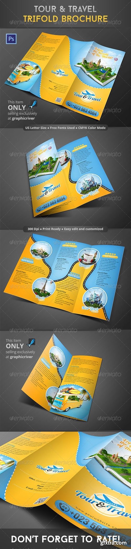 GraphicRiver - Tour & Travel Trifold Brochure 8610213