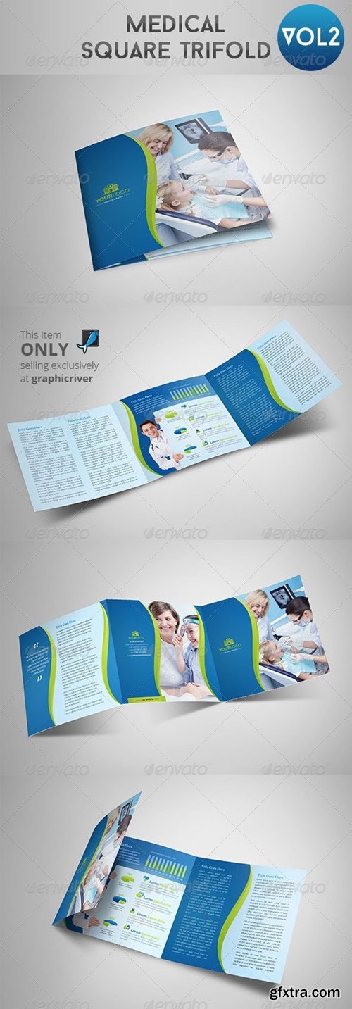 GraphicRiver - Medical Square Trifold 2 8725003