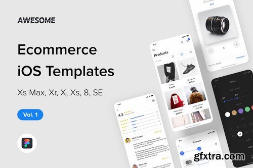 Awesome iOS UI Kit - Ecommerce Vol. 1 (Figma)