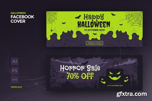 Halloween Facebook Cover & Banner Template