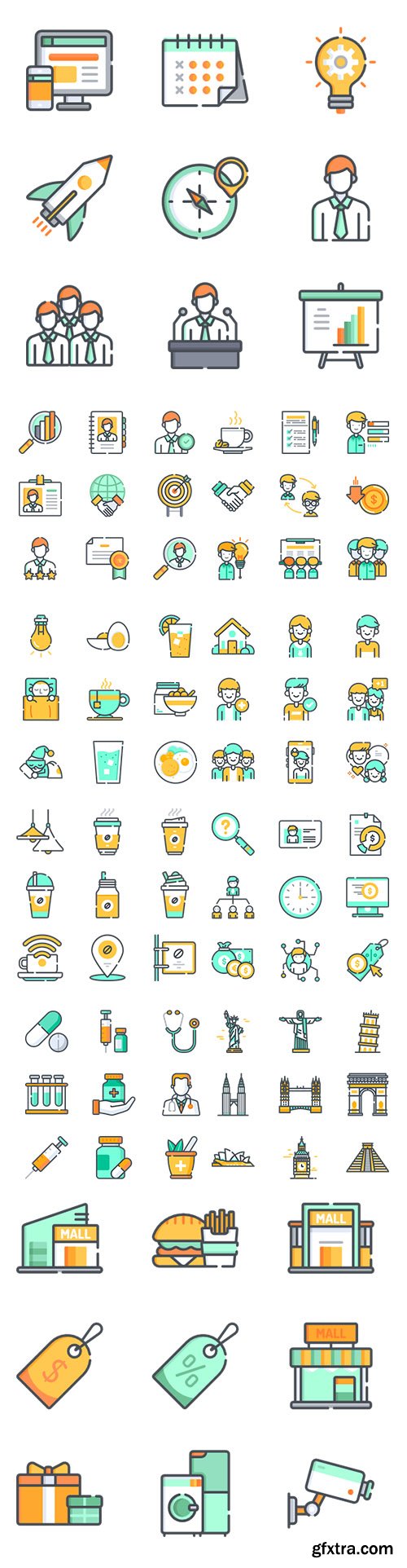 450+ Special Bicolor Icons Set 