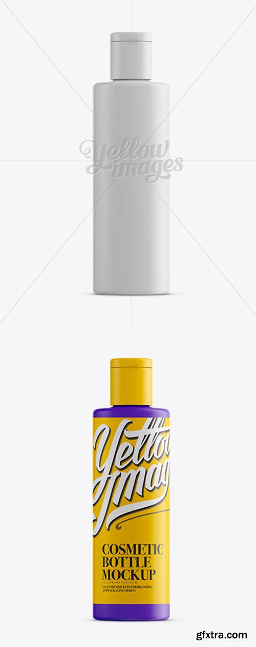 Matte Plastic Bottle With Flip-Top Mockup 12820