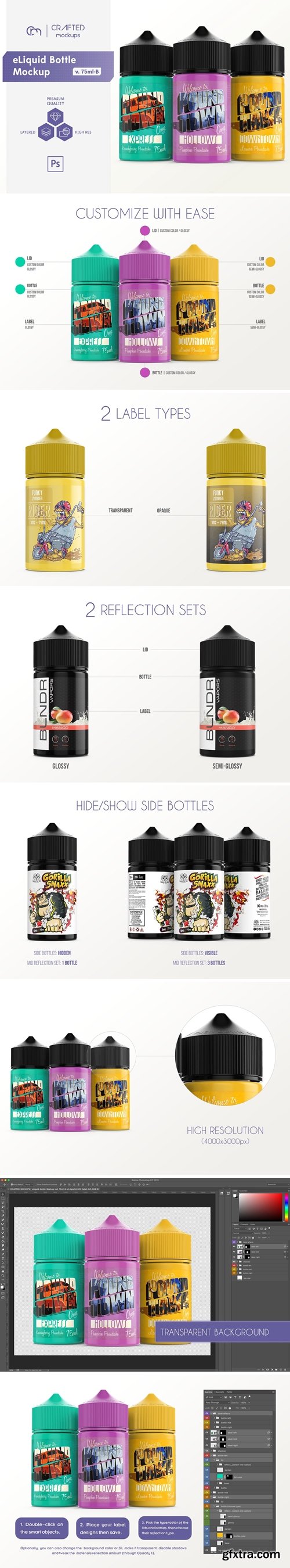 CM - eLiquid Bottle Mockup v. 75ml-B 4088547