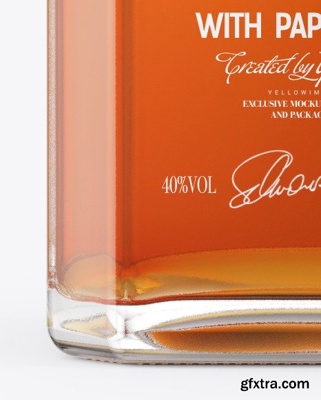 Glass Whisky Bottle Mockup 48435