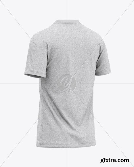 Men’s Heather V-Neck T-Shirt Mockup 48385