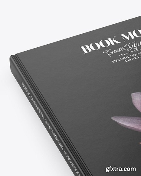 Book w/ Matte Cover Mockup - High Angle Shot 48401