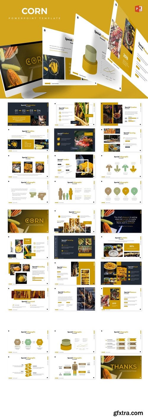 Corn Powerpoint, Keynote and Google Slides Templates