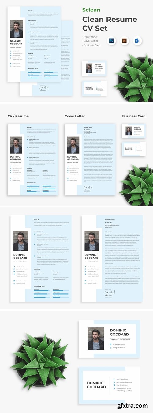 Sclean - Clean Resume CV Set