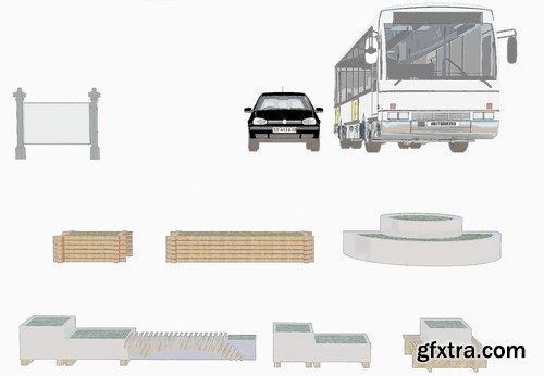 Cgtrader - Outdoor Architecture Item Pack 3D model