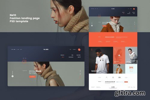 Ne10 - Fashion landing page PSD template