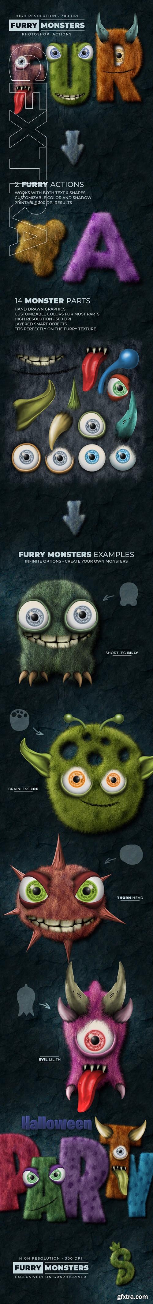 GraphicRiver - Furry Monster Actions - 300 DPI 24518004