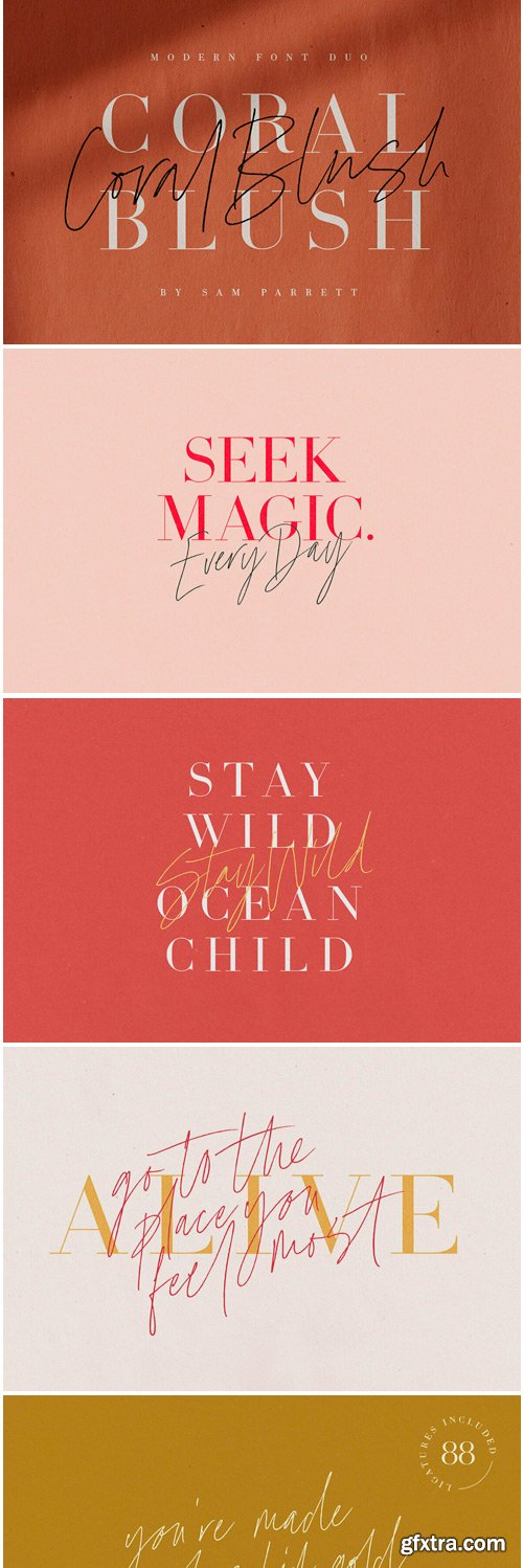 Coral Blush Font Duo