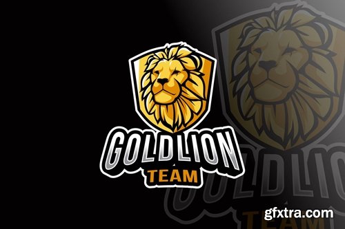 Gold Lion Team Logo Template