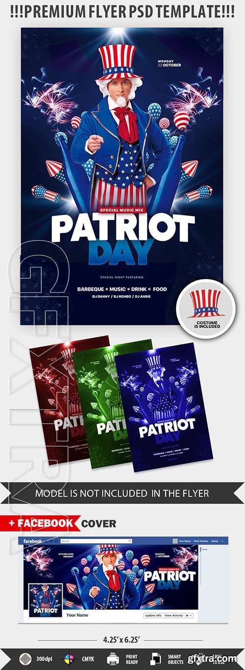 Patriot Day PSD Flyer Template