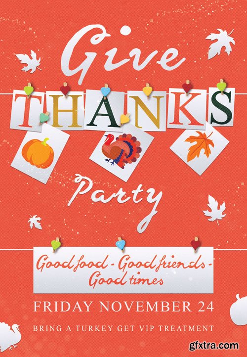 Thanksgiving party - Premium flyer psd template