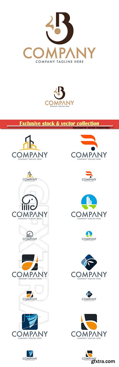 Logo vector template business set # 69