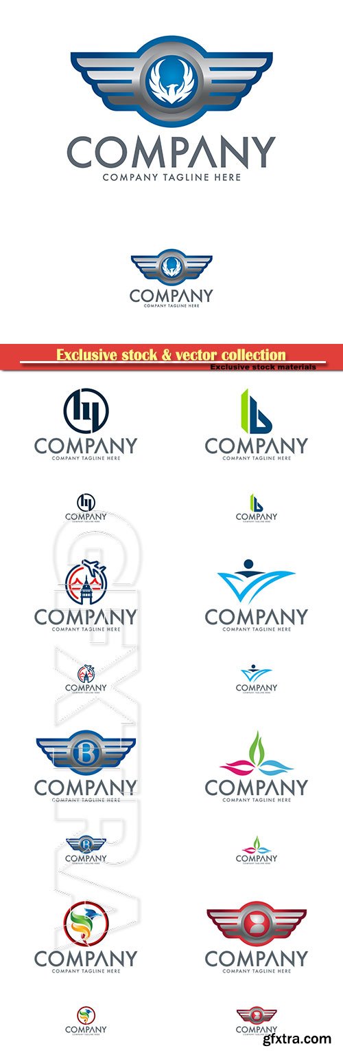 Logo vector template business set # 72