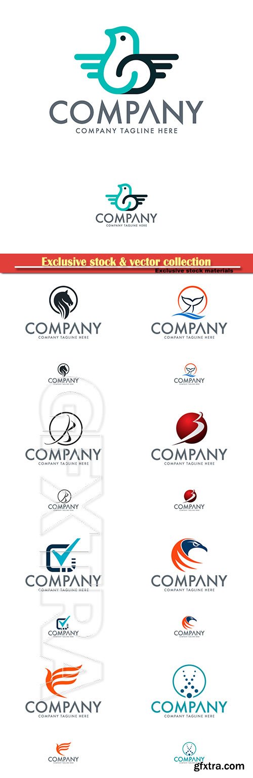 Logo vector template business set # 70