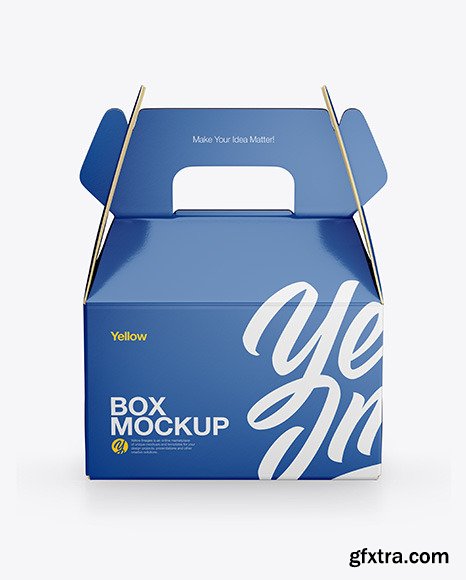 Glossy Paper Box Mockup 48399