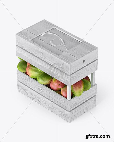 Wooden Crate with Mangos Mockup 48447